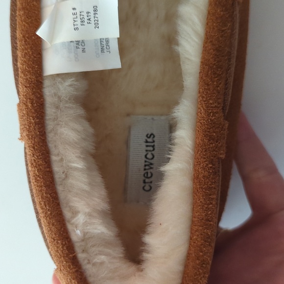 NWT Crewcuts moccasin style slippers sherpa lined 5 - Picture 3 of 7
